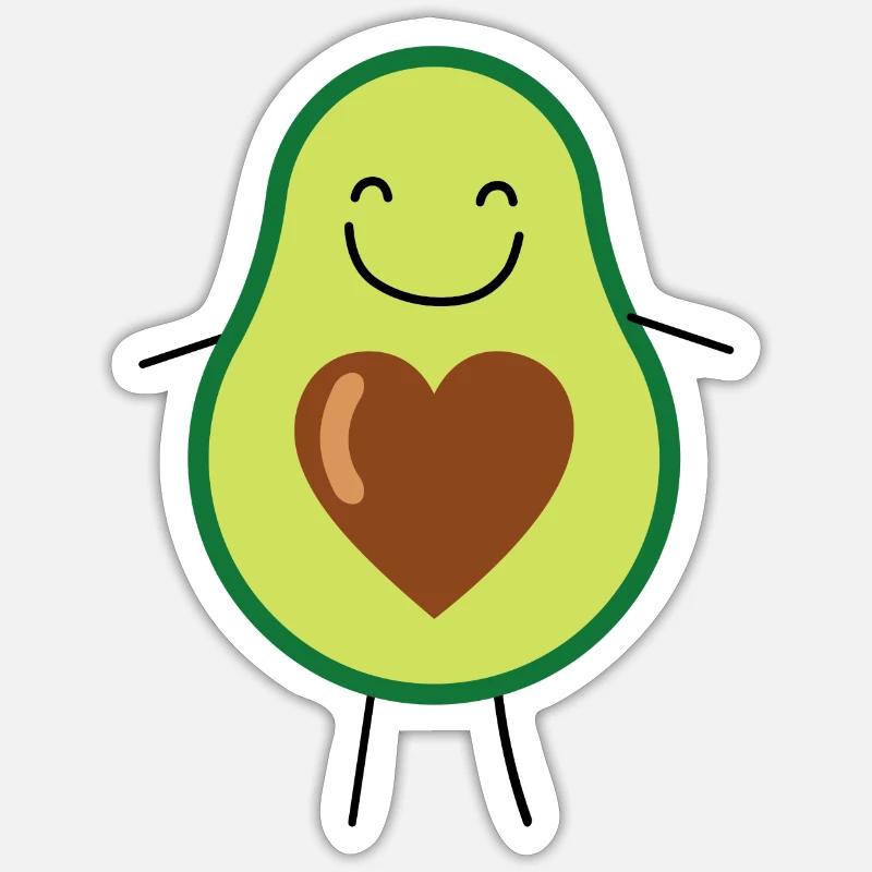 avocado - Sticker size S (10 x 10 cm) - white matte