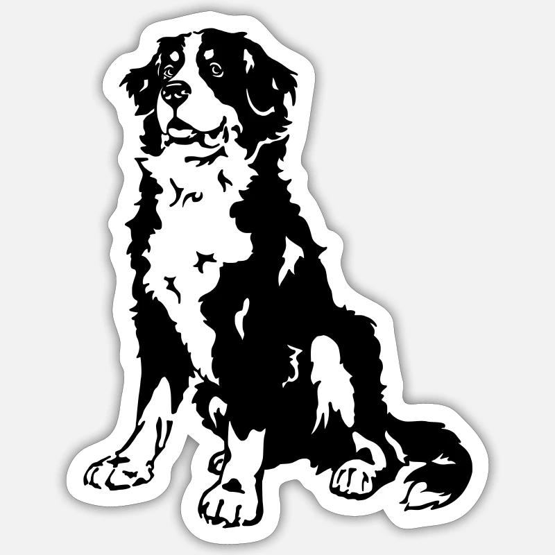 Bernese Mountain Dog - Sticker size S (10 x 10 cm) - white matte