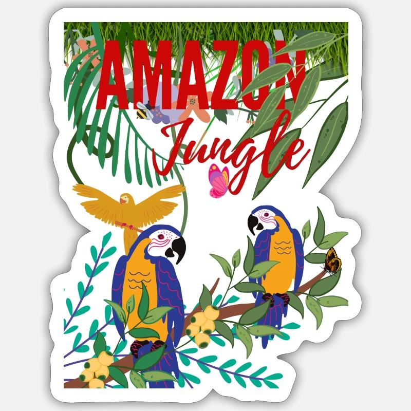 Jungle amazonienne Sticker taille S (10 x 10 cm)