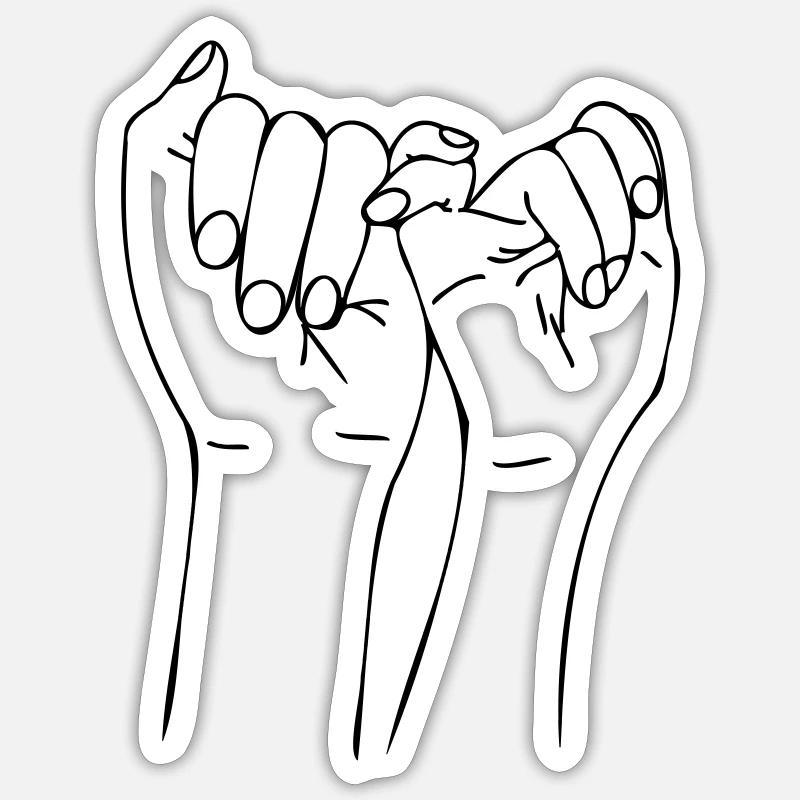 keep little finger Sticker size S (10 x 10 cm)