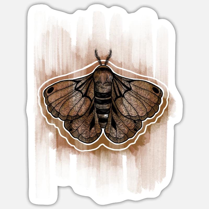 Papillon de nuit Sticker taille S (10 x 10 cm)