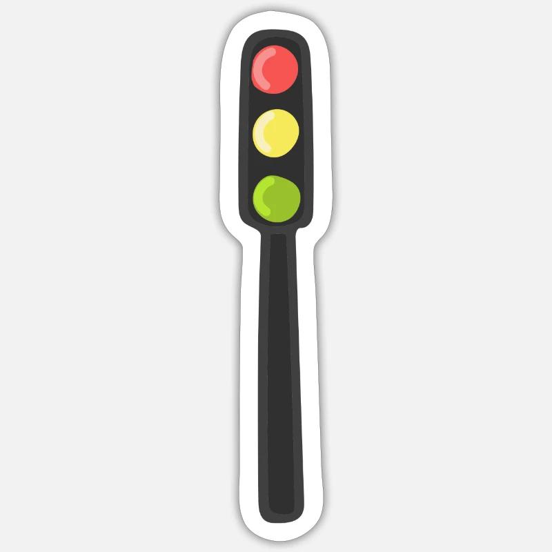 Traffic light - Sticker size S (10 x 10 cm) - white matte