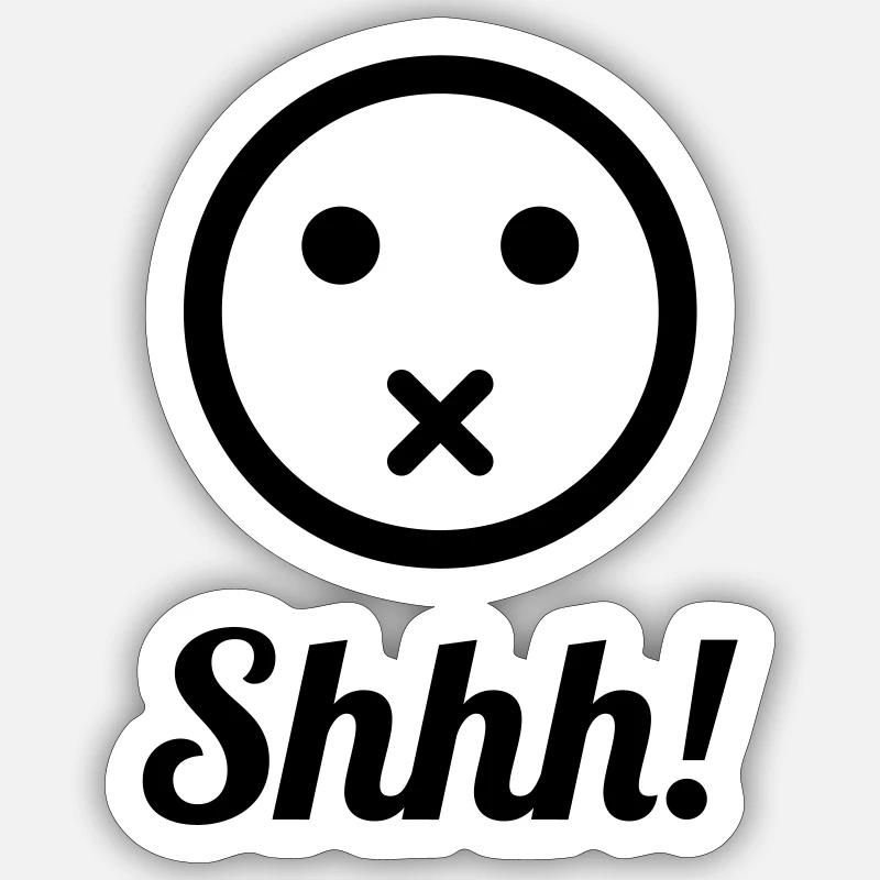 Chut! Sticker taille S (10 x 10 cm)