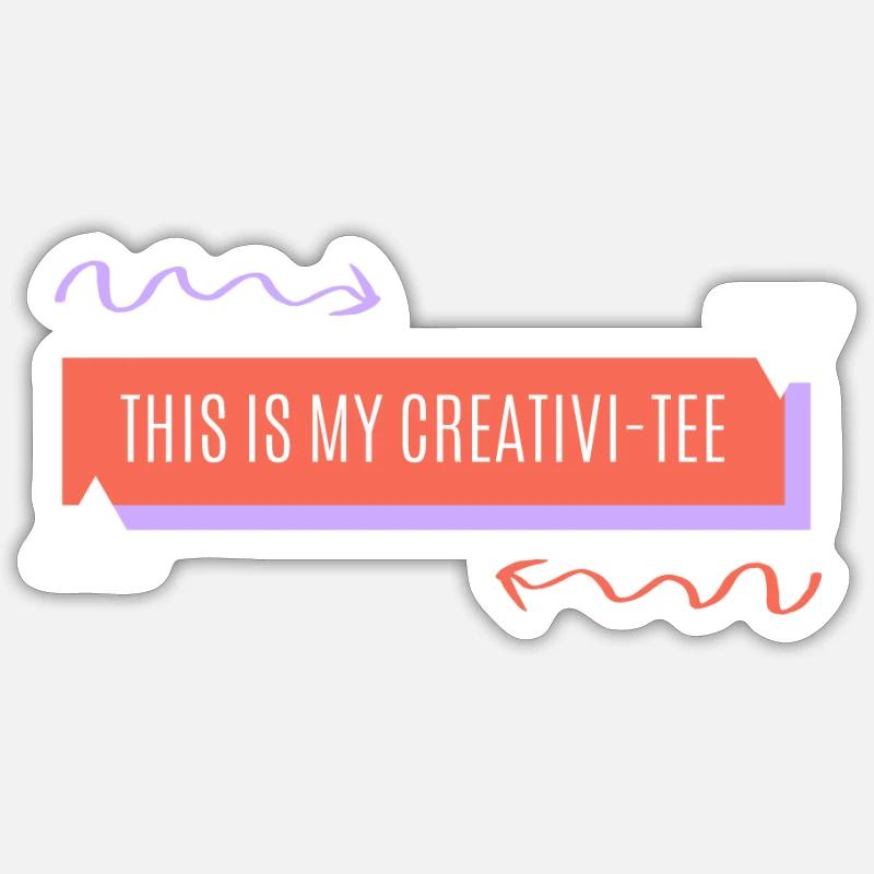 This Is My Creativi-Tee - Sticker Größe S (10 x 10 cm) - Mattweiß