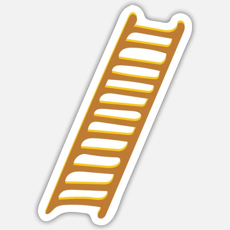 Leiter - Sticker Größe S (10 x 10 cm) - Mattweiß