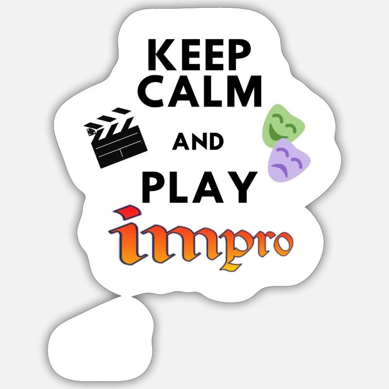 Impro! - Sticker taille S (10 x 10 cm) - blanc mat