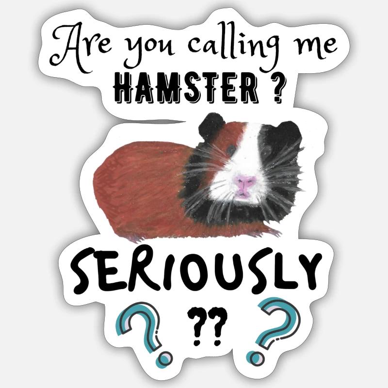 Meerschweinchen- oder Hamsteraufkleber? Sticker Größe S (10 x 10 cm)
