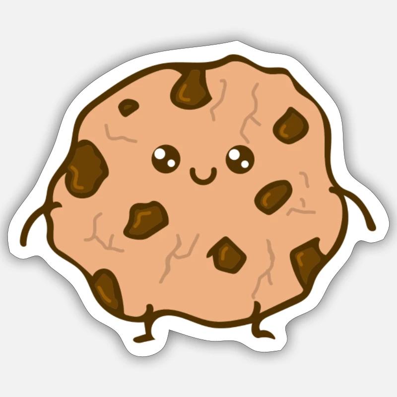 biscuit - Sticker taille S (10 x 10 cm) - blanc mat