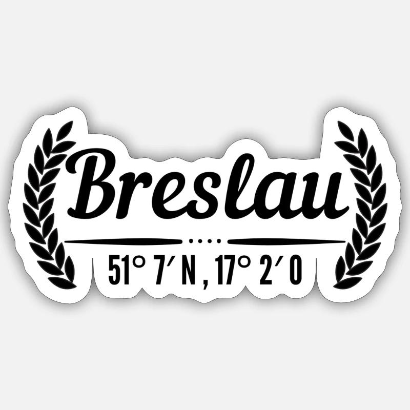 Wroclaw - Sticker taille S (10 x 10 cm) - blanc mat