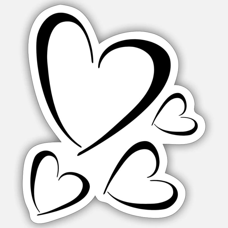Herz Herzchen Geschenkidee Liebende Liebe Gefühl Sticker Größe S (10 x 10 cm)