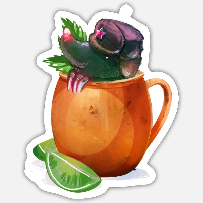 Moscow Mule + Mole = Moscow Mole Sticker size S (10 x 10 cm)