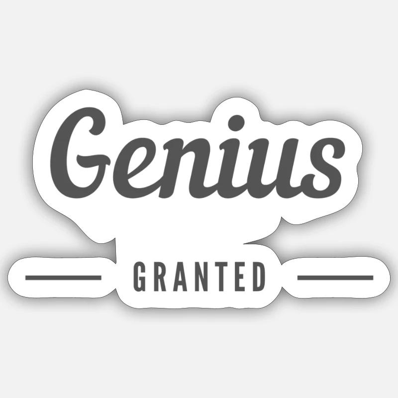 Genius - Sticker taille S (10 x 10 cm) - blanc mat