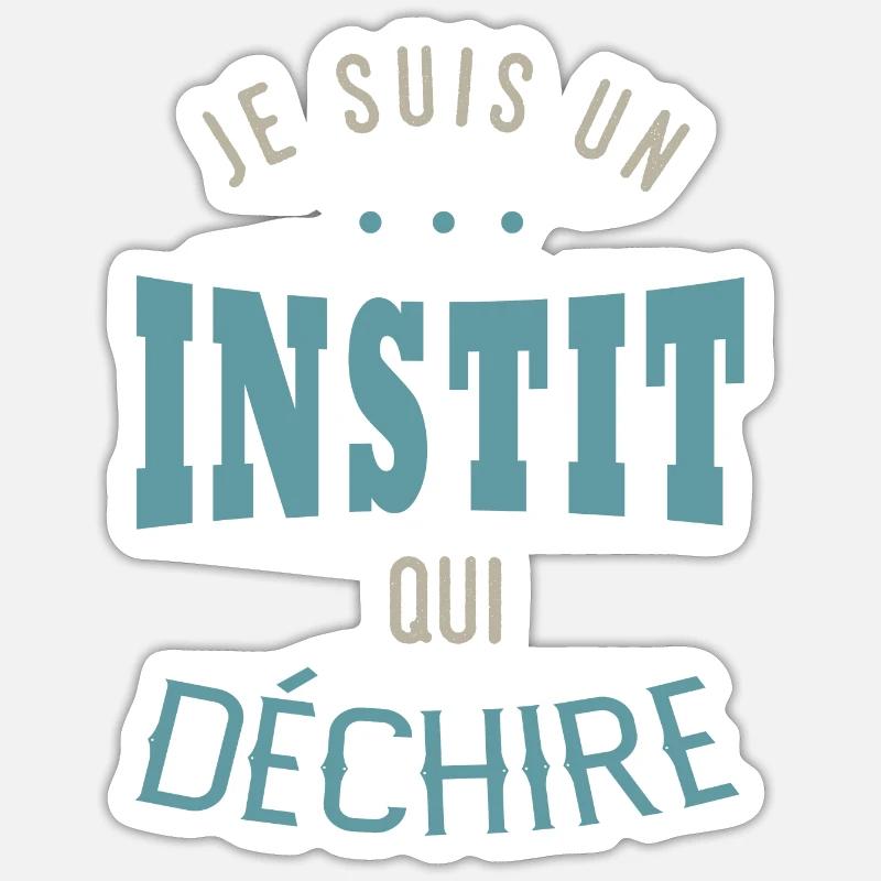 Ich bin ein Institut, das Geschenk versengt Sticker Größe S (10 x 10 cm)