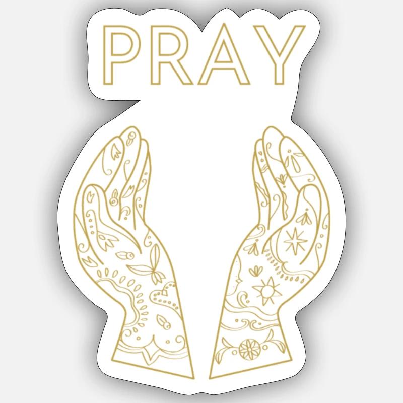 Pray Islam Allah Mecca Sticker size S (10 x 10 cm)