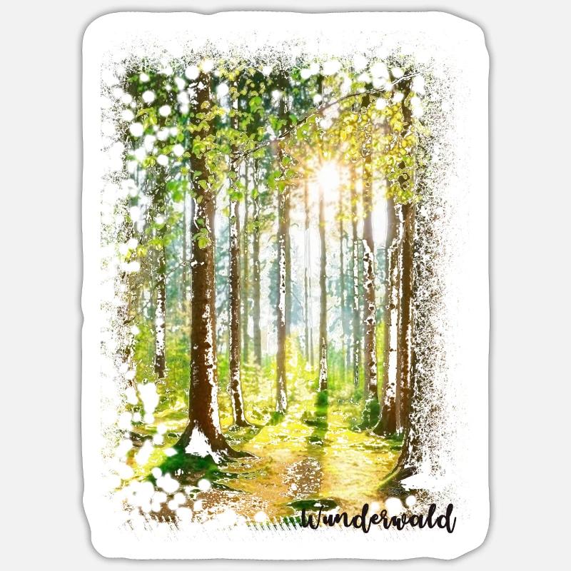 Wunderwald, Wald Sticker Größe S (10 x 10 cm)