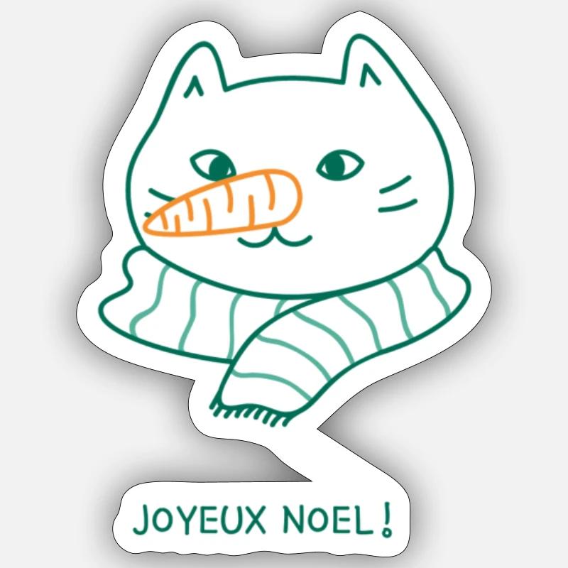 JOYEUX NOEL 2020 - Sticker taille S (10 x 10 cm) - blanc mat