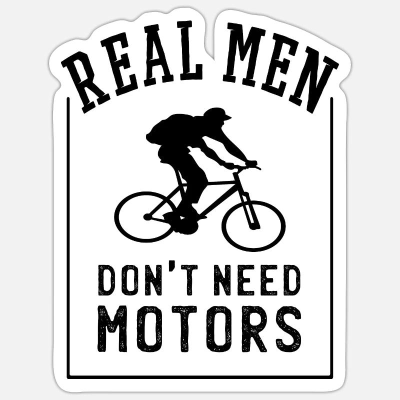 Vélo disant drôle - Sticker taille S (10 x 10 cm) - blanc mat
