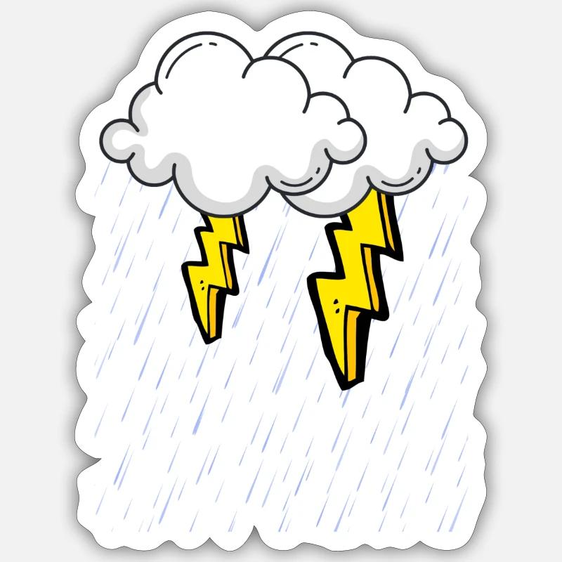 Thunderstorm Sticker size S (10 x 10 cm)
