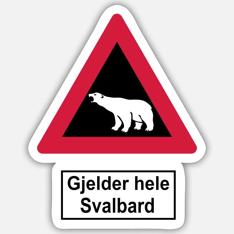 Svalbard - Sticker Größe S (10 x 10 cm) - Mattweiß
