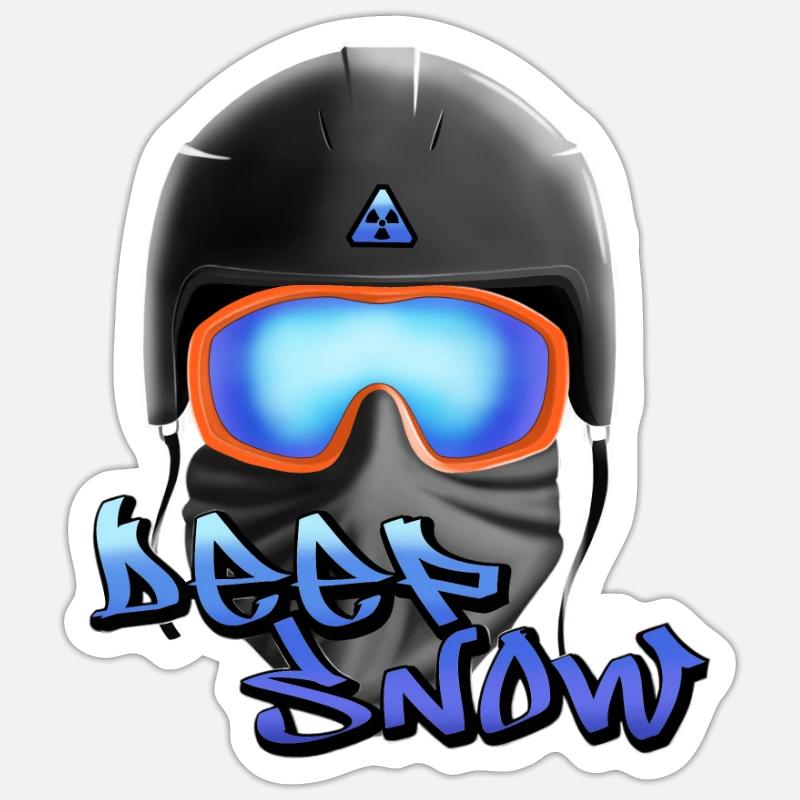 Deep snow - Sticker Größe S (10 x 10 cm) - Mattweiß
