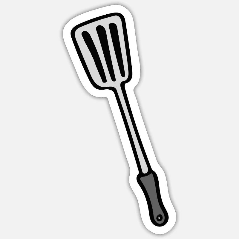 spatule - Sticker taille S (10 x 10 cm) - blanc mat
