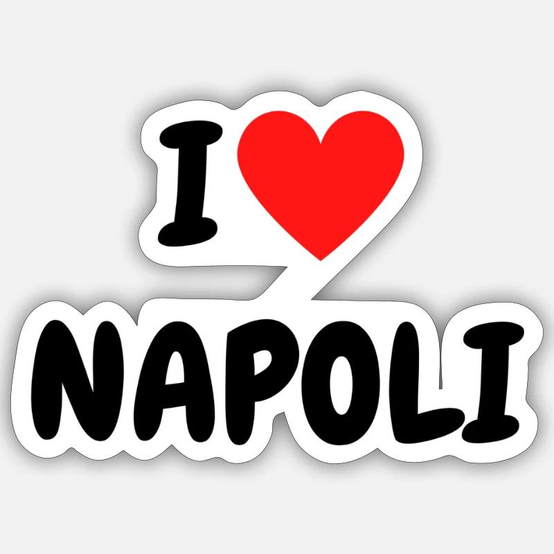 NEAPEL - Sticker Größe S (10 x 10 cm) - Mattweiß