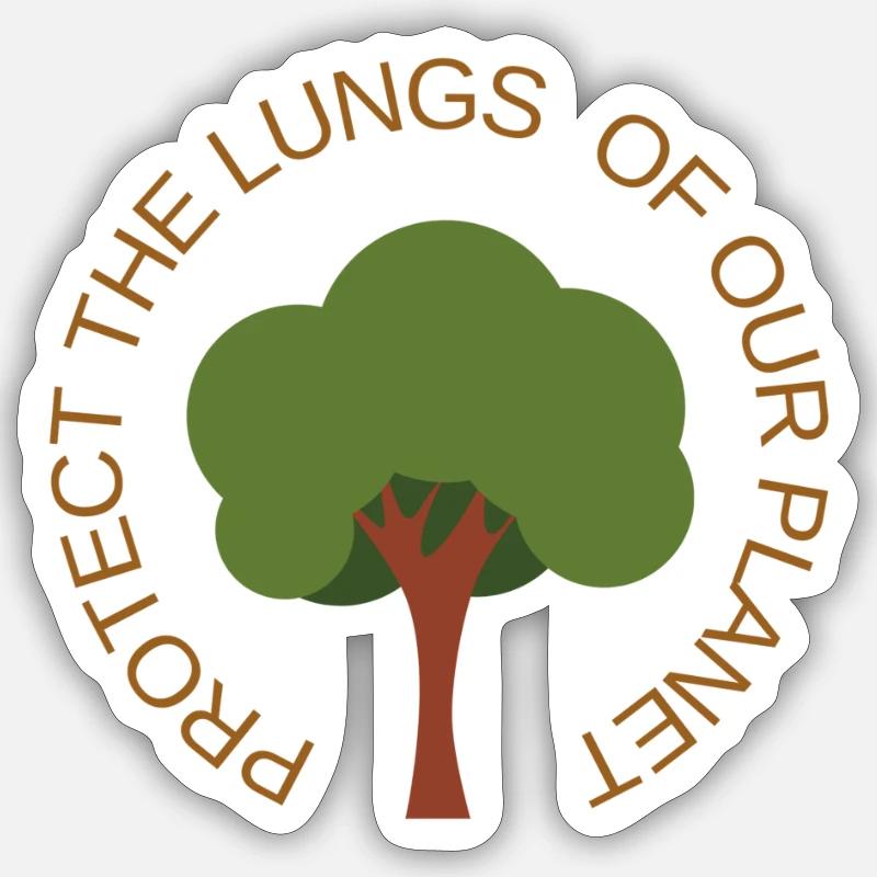 Protect our environment / environmental protection / climate change - Sticker size S (10 x 10 cm) - white matte