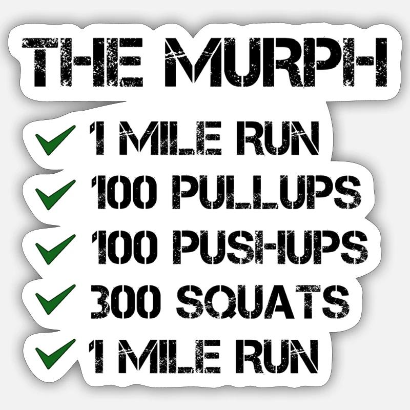 The Murph - Sticker taille S (10 x 10 cm) - blanc mat