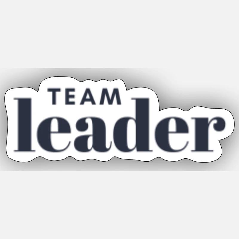 Team Leader | logo - Sticker size S (10 x 10 cm) - white matte
