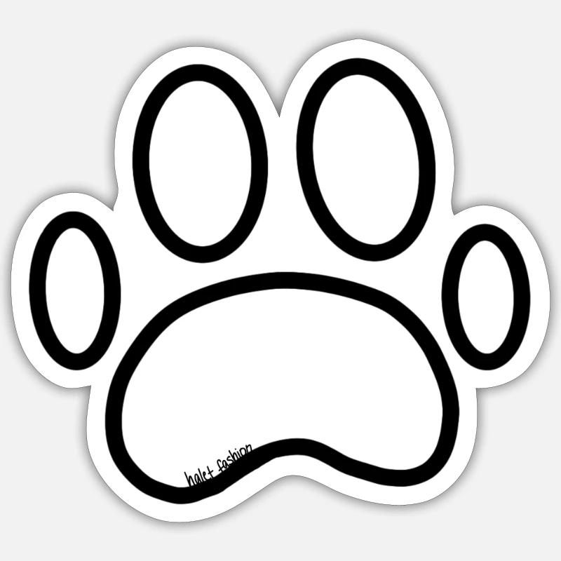 patte - Sticker taille S (10 x 10 cm) - blanc mat