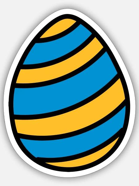 Osterei Easter Egg Ostern Geschenkidee - Sticker Größe S (10 x 10 cm) - Mattweiß