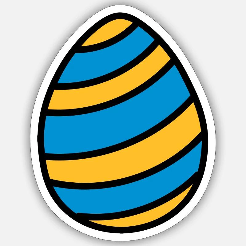 Osterei Easter Egg Ostern Geschenkidee Sticker Größe S (10 x 10 cm)