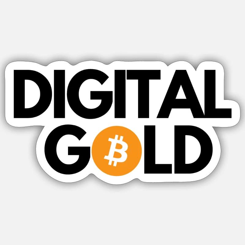 Bitcoin est de l'or numérique Sticker taille S (10 x 10 cm)