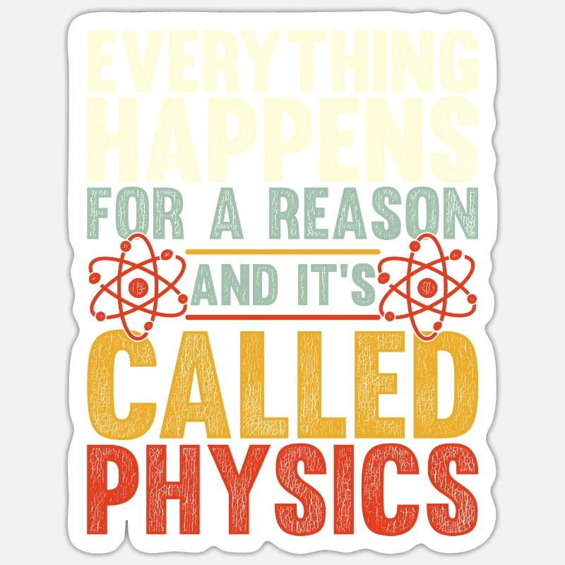 Dire drôle de physique - Sticker taille S (10 x 10 cm) - blanc mat