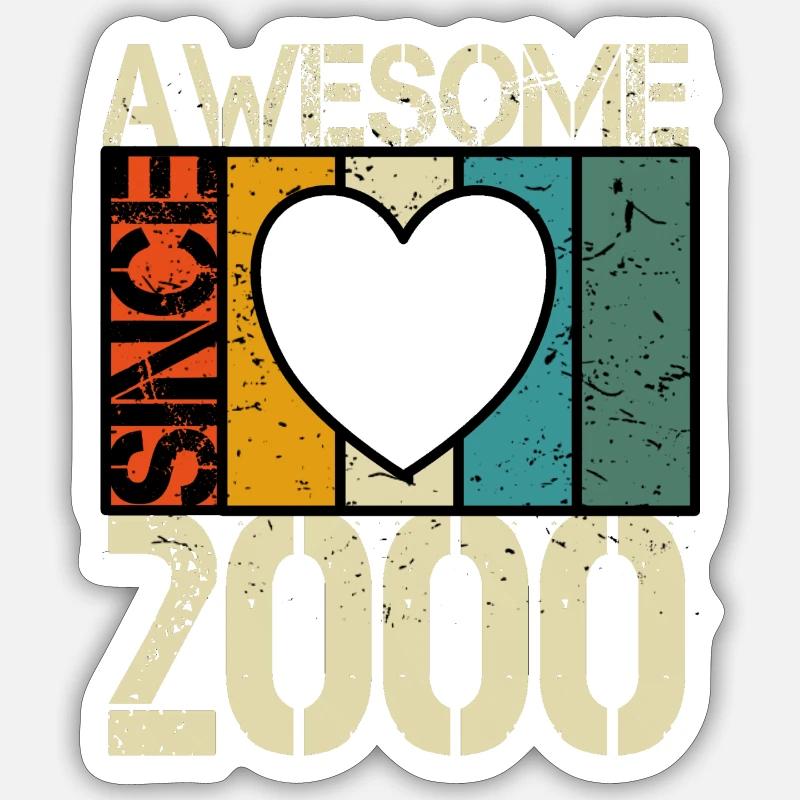 Millésime 2000 Sticker taille S (10 x 10 cm)