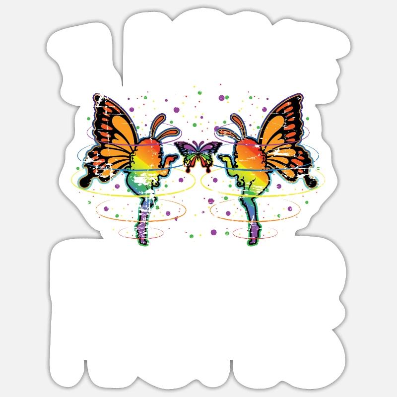 Lesben Muttertag Geschenk Mama LGBT - Sticker Größe S (10 x 10 cm) - Mattweiß