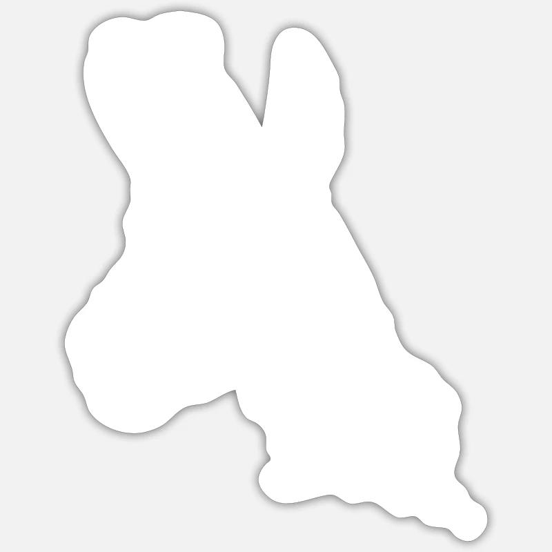 Gamsbock - Sticker size S (10 x 10 cm) - white matte