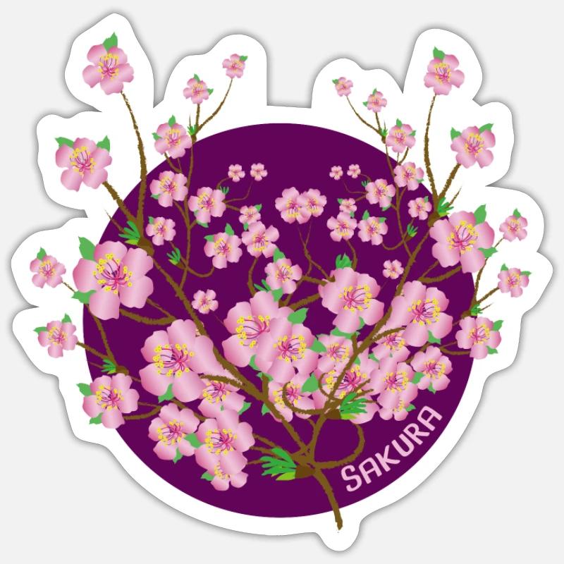 Sakura Baum Sticker Größe S (10 x 10 cm)