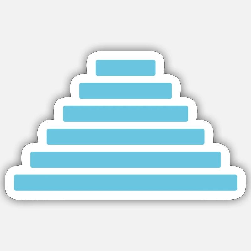 Treppen #2 - Sticker Größe S (10 x 10 cm) - Mattweiß