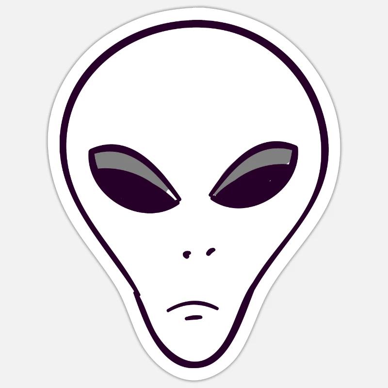 extraterrestre (alien) Sticker taille S (10 x 10 cm)