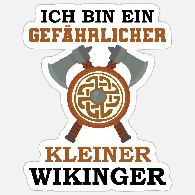 Kleiner Wikinger Wikinger Sticker Größe S (10 x 10 cm)