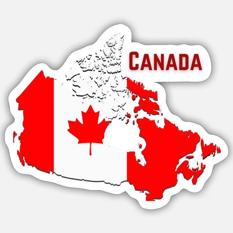 Toronto Canada Canada Drapeau Canada Fan de drapeau canadien Sticker taille S (10 x 10 cm)