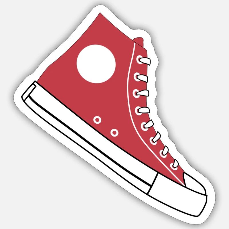 Sneaker Schuhe Freizeit Stil Geschenkidee Senkel Sticker Größe S (10 x 10 cm)