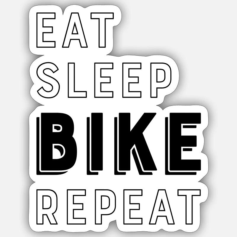 Biker - Sticker taille S (10 x 10 cm) - blanc mat