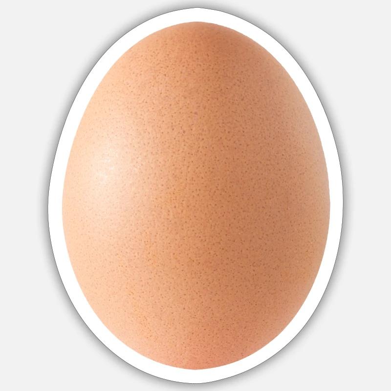 Egg, New Year - Sticker size S (10 x 10 cm) - white matte