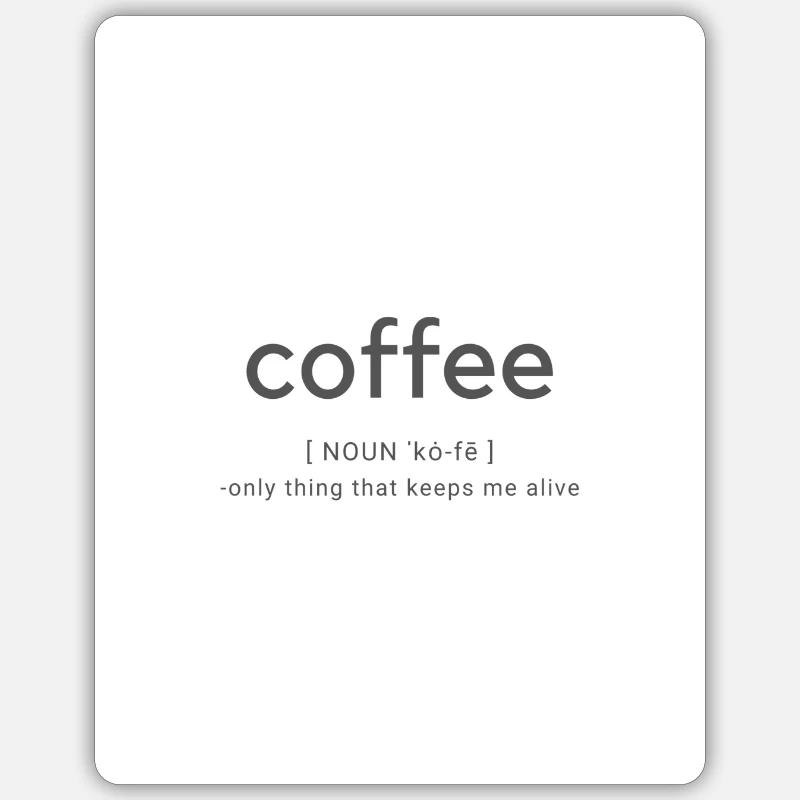 coffee white - Sticker Größe S (10 x 10 cm) - Mattweiß