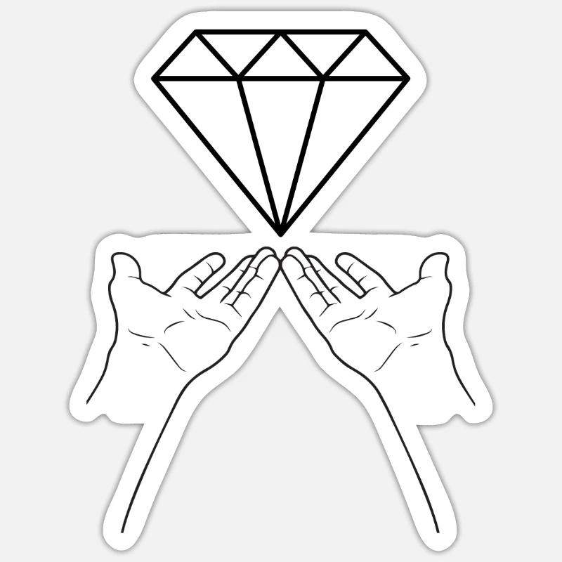 Diamond Hands Sticker size S (10 x 10 cm)