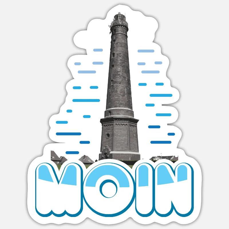 Moin avec phare Sticker taille S (10 x 10 cm)