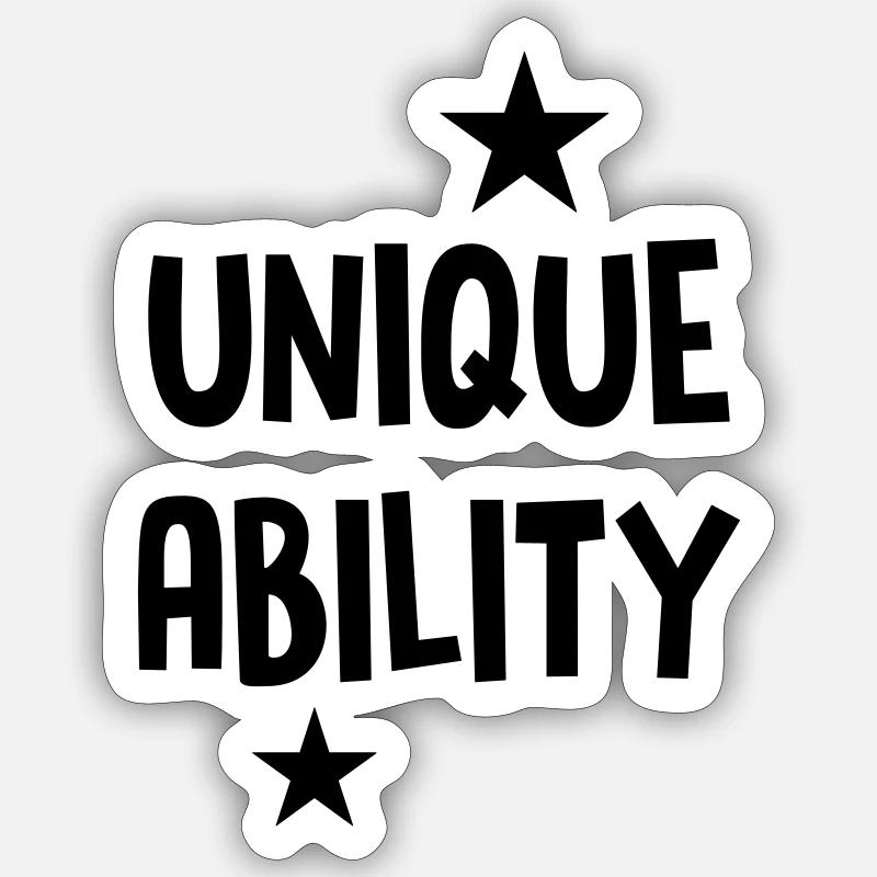 Unique ability Sticker size S (10 x 10 cm)