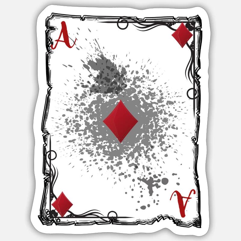 Das Karo-Ass. Sticker Größe S (10 x 10 cm)